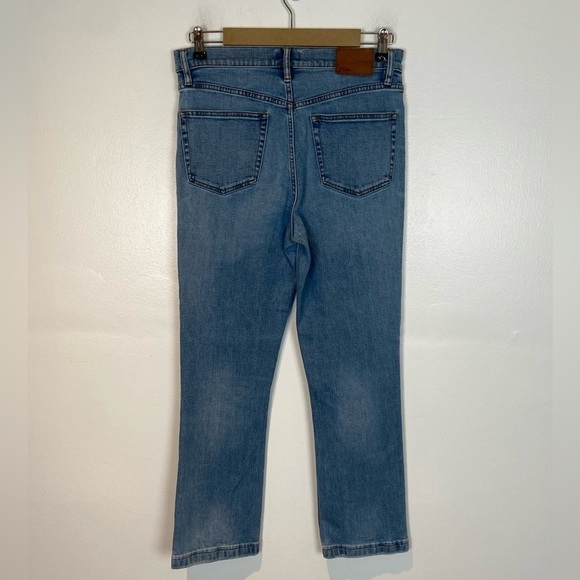 J. Crew Billie Demi Boot Crop Women's Jeans Size 29 Light Wash Stretch Blue - Picture 2 of 11